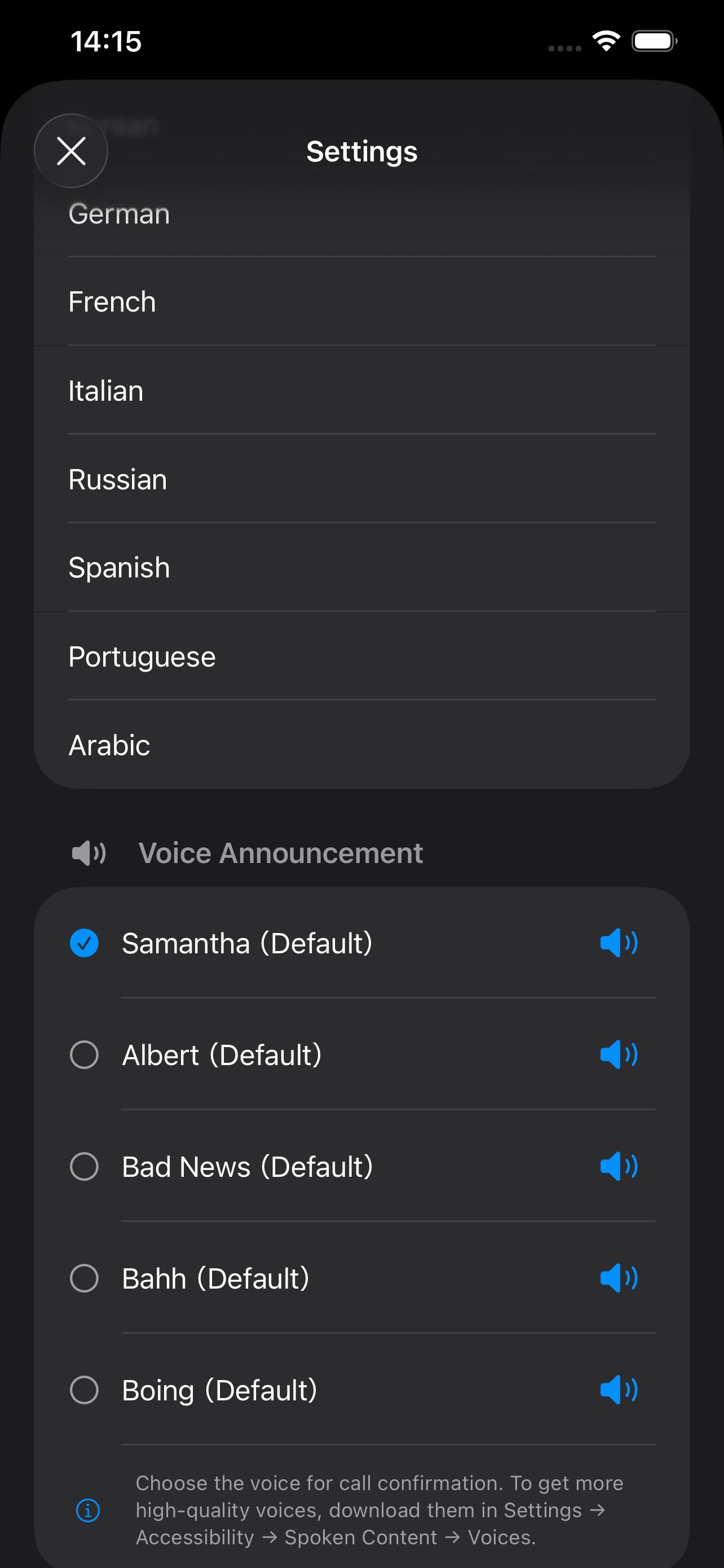 12 Languages & Voice